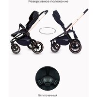 Универсальная коляска Rant MOWbaby Zoom PU (2 в 1, gold black) - Изображение №21 — Chaika Market