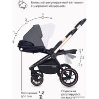 Универсальная коляска Rant MOWbaby Zoom PU (2 в 1, gold black) - Изображение №19 — Chaika Market