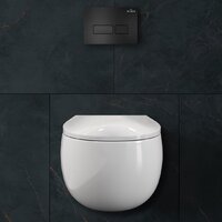 Унитаз подвесной Roxen Egg в комплекте с инсталляцией StounFix Dual Fresh 6 в 1 964195 (кнопка: черный матовый) - Изображение №10 — Chaika Market