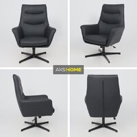 Офисное кресло AksHome Hudson (экокожа, черный PU-24/черный) - Изображение №7 — Chaika Market