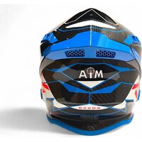 Мотошлем AIM RH855 Carbon Razor RH855R-DBR-XS (XS, синий/красный) - Изображение №4 — Chaika Market