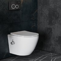 Унитаз подвесной Roxen Antares Bidet в комплекте с инсталляцией StounFix Dual Fresh 6 в 1 906342 (кнопка: черный матовый) - Изображение №14 — Chaika Market