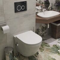Унитаз подвесной Roxen Antares Bidet в комплекте с инсталляцией StounFix Dual Fresh 6 в 1 906342 (кнопка: черный матовый) - Изображение №13 — Chaika Market