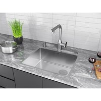Кухонная мойка Paulmark NEXT-SKEW 54 UNI PM885444-BS - Изображение №4 — Chaika Market