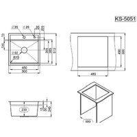 Кухонная мойка Granula KS-5051 (сатин) - Изображение №4 — Chaika Market