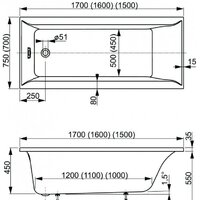 Ванна VagnerPlast Veronela 150x70 - Изображение №4 — Chaika Market