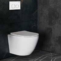 Унитаз подвесной Roxen Antares в комплекте с инсталляцией StounFix Dual Fresh 6 в 1 533395 (кнопка: белый глянец) - Изображение №13 — Chaika Market