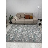 Ковер для жилой комнаты Radjab Carpet Афина Прямоугольник 9010A 12832RK (3x5, Grey/Green) - Изображение №3 — Chaika Market