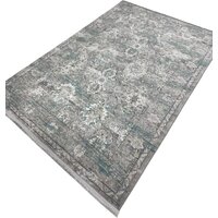 Ковер для жилой комнаты Radjab Carpet Афина Прямоугольник 9010A 12832RK (3x5, Grey/Green) — Chaika Market
