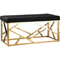 Купить банкетка Stool Group Арт деко (вельвет черный/золото) — Chaika Market Банкетка Stool Group Арт деко (вельвет черный/золото) — Chaika Market