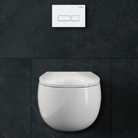 Унитаз подвесной Roxen Egg в комплекте с инсталляцией StounFix Dual Fresh 6 в 1 964170 (кнопка: белый глянец) - Изображение №9 — Chaika Market