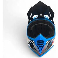 Мотошлем AIM RH855 Carbon Razor RH855R-DBR-S (S, синий/красный) - Изображение №6 — Chaika Market