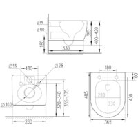 Унитаз подвесной Roxen Antares Bidet в комплекте с инсталляцией StounFix Dual Fresh 6 в 1 902672 (кнопка: белый глянец) - Изображение №19 — Chaika Market