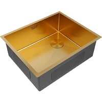 Кухонная мойка Paulmark NEXT-SKEW 54 UNI PM885444-BG (золото/брашированное золото) - Изображение №2 — Chaika Market