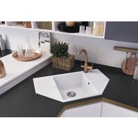 Кухонная мойка Polygran Riff-800 (белый хлопок 36) - Изображение №3 — Chaika Market