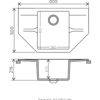 Кухонная мойка Polygran Riff-800 (белый хлопок 36) - Изображение №2 — Chaika Market