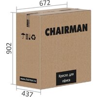 Офисное кресло CHAIRMAN 442 (ткань, Т-14 коричневый) - Изображение №6 — Chaika Market