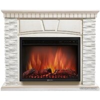 Портал Firelight Porto 25 (камень белый/шпон беленый дуб) — Chaika Market