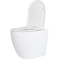 Унитаз подвесной Roxen Antares One Rimless 6 в 1 StounFix Dual Fresh 543169 (кнопка: черный матовый) - Изображение №6 — Chaika Market