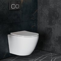 Унитаз подвесной Roxen Antares One Rimless 6 в 1 StounFix Dual Fresh 543169 (кнопка: черный матовый) - Изображение №11 — Chaika Market