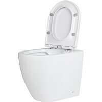 Унитаз подвесной Roxen Antares One Rimless 6 в 1 StounFix Dual Fresh 543169 (кнопка: черный матовый) - Изображение №7 — Chaika Market