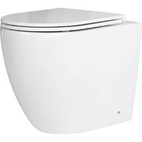 Унитаз подвесной Roxen Antares One Rimless 6 в 1 StounFix Dual Fresh 543169 (кнопка: черный матовый) - Изображение №5 — Chaika Market