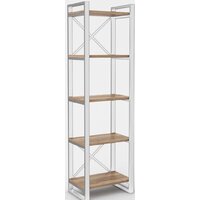 Стеллаж Hype Mebel Стандарт 80x170 (белый/дуб галифакс натуральный) — Chaika Market