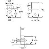 Унитаз напольный Roca Meridian-N Compacto (342248000) (без бачка, без сиденья) - Изображение №2 — Chaika Market