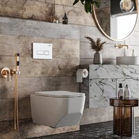 Унитаз подвесной Roxen Boro в комплекте с инсталляцией StounFix Dual Fresh 6 в 1 577353 (кнопка: белый глянец) - Изображение №12 — Chaika Market