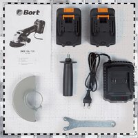 Угловая шлифмашина Bort BWS-18Li-125 (с 2-мя АКБ) - Изображение №4 — Chaika Market
