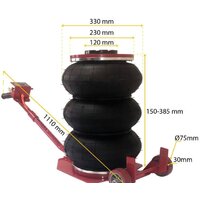 Подкатной домкрат FORSAGE YHQD-3WT-270B 3т - Изображение №2 — Chaika Market