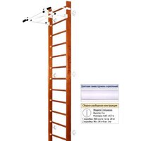 Шведская стенка (лестница) Kampfer Swedish Wall (3 м, вишневый/белый) — Chaika Market