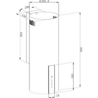 Кухонная вытяжка Korting KHC 35969 DX Cylinder - Изображение №2 — Chaika Market