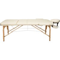 Массажный стол Atlas Sport 70 см складной 3-с деревянный (бежевый) - Изображение №2 — Chaika Market