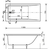 Ванна Эстет Дельта 150 - Изображение №3 — Chaika Market