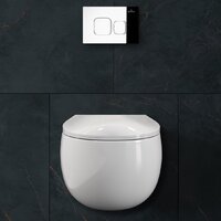 Унитаз подвесной Roxen Egg в комплекте с инсталляцией StounFix Dual Fresh 6 в 1 964100 (кнопка: хром глянец) - Изображение №10 — Chaika Market