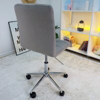 Офисное кресло AksHome Fiji поворотное (светло-серый велюр HCJ-38/хром) - Изображение №8 — Chaika Market