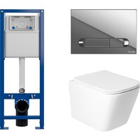 Унитаз подвесной Saniteco KW-9004WS + 64110 + S-IN-MZ-VECTOR - Изображение №2 — Chaika Market