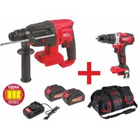  Wortex CRH 1824-1 CRH182410029A1 (перфоратор, шуруповерт, 2 АКБ, сумка) — Chaika Market