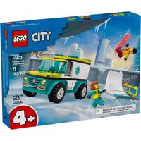 Конструктор LEGO City 60403 Скорая помощь и сноубордист — Chaika Market
