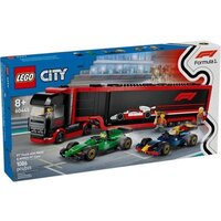 Конструктор LEGO City 60445 Грузовик F1 с болидами RB20 и AMR24 F1 — Chaika Market