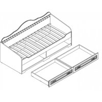 Кровать-тахта Мебельград Прованс с ящиками (бодега белая/патина премиум) - Изображение №3 — Chaika Market