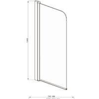Стеклянная шторка для ванны Adema NFA-621 (прозрачное стекло) - Изображение №2 — Chaika Market