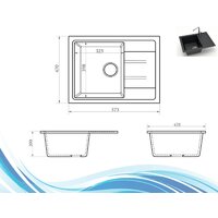 Кухонная мойка Berge BR-5850 + смеситель AM.PM Like F8007122 (черный) - Изображение №14 — Chaika Market