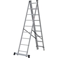 Лестница-стремянка Новая высота NV 123 алюминиевая трёхсекционная 3x9 ступеней - Изображение №8 — Chaika Market