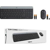 Офисный набор Logitech MK470 Slim Wireless Combo 920-009204 (графитовый) - Изображение №2 — Chaika Market