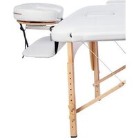 Массажный стол Atlas Sport 70 см складной 3-с деревянный (белый) - Изображение №5 — Chaika Market