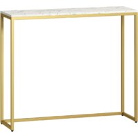 Консольный стол LoftyHome Мальборк 1627984 (мрамор сноу/золото) — Chaika Market