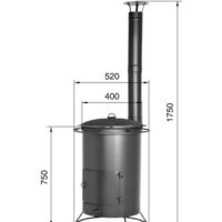 Печь под казан Везувий Печь под казан 12л - Изображение №2 — Chaika Market