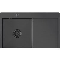 Кухонная мойка Mixline Pro 552922 (черный графит, с сифоном) — Chaika Market